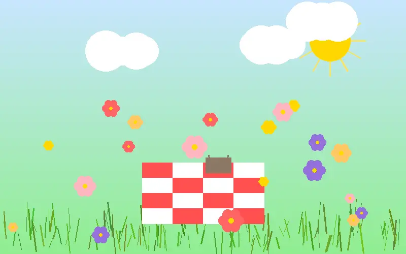 莫奈花园风格野餐布置 - 17c-起草口